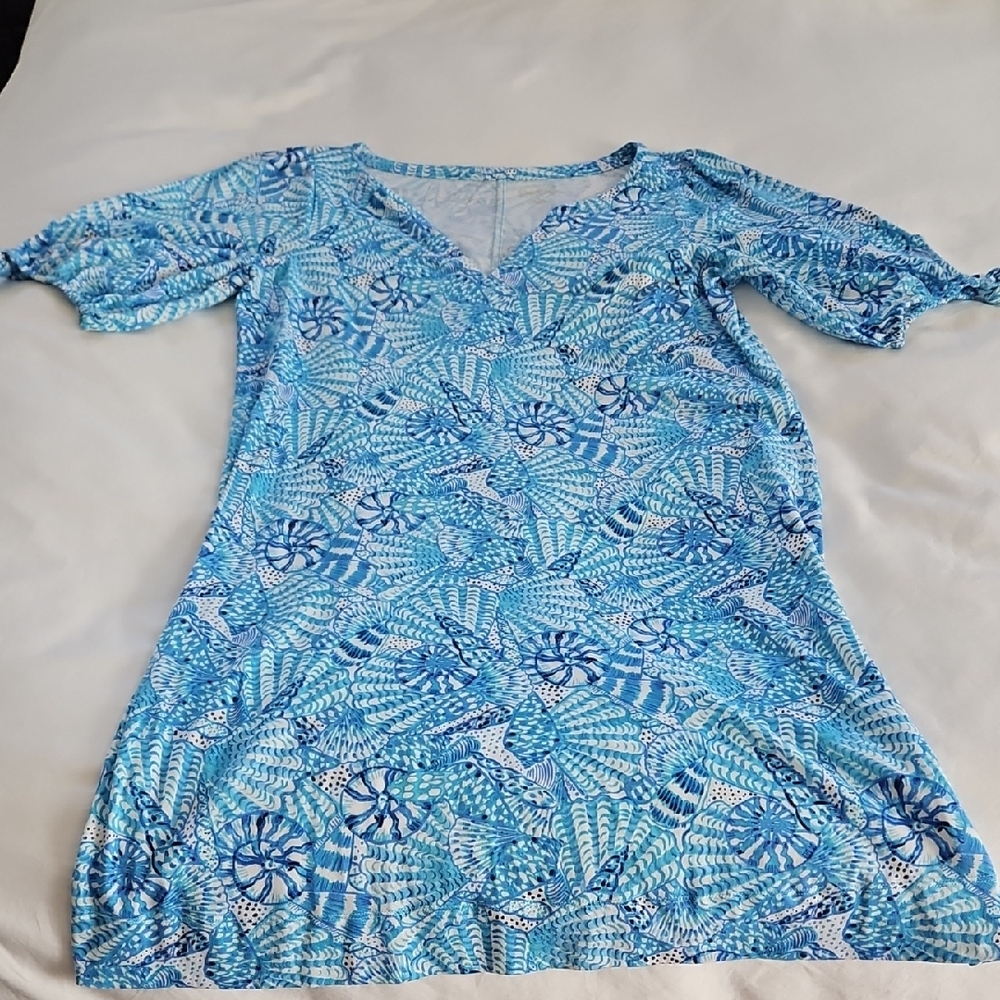 Lilly Pulitzer Blue Seashell Print Dress